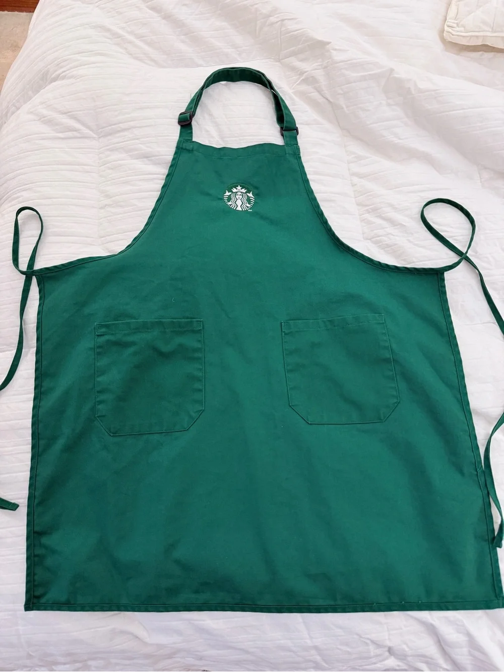 Starbucks Barista Apron Emerald Green Mermaid Pockets